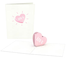 Load image into Gallery viewer, Love Hearts Notecards (Assorted 4-Pack)